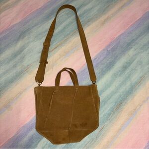 Madewell The Elsewhere Tie Crossbody satchel crossbody suede leather flaw